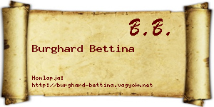 Burghard Bettina névjegykártya