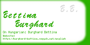 bettina burghard business card